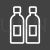 Two Bottles Line Inverted Icon
