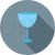 Wine Goblet Flat Shadowed Icon