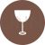 Wine Goblet Flat Round Icon