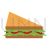 Sandwich Flat Multicolor Icon