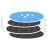 Pancakes Blue Black Icon