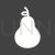 Pear Glyph Inverted Icon