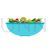Salad Bowl Flat Multicolor Icon