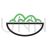 Salad Bowl Line Green Black Icon