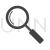 Magnifying glass Glyph Icon