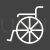 Wheelchair Line Inverted Icon
