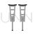 Crutches Greyscale Icon