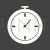 StopWatch Glyph Inverted Icon