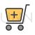 Medical Cart Line Filled Icon