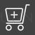 Medical Cart Line Inverted Icon