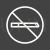No Smoking Sign Line Inverted Icon