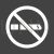 No Smoking Sign Glyph Inverted Icon
