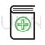 Medical Book Line Green Black Icon