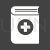 Medical Book Glyph Inverted Icon