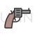 Gun Line Filled Icon