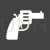 Gun Glyph Inverted Icon