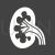 Kidney Glyph Inverted Icon - IconBunny