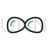 Goggles Line Green Black Icon