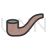 Cigar Pipe Line Filled Icon