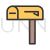 Mailbox Line Filled Icon
