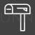 Mailbox Line Inverted Icon