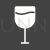 Cocktail Glyph Inverted Icon