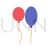 Balloons Flat Multicolor Icon