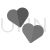 Hearts Greyscale Icon