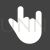 Rock n Roll Glyph Inverted Icon