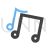 Music Notes Blue Black Icon