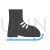 Ice Skate Blue Black Icon