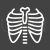 Lungs X ray Line Inverted Icon - IconBunny