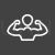Muscular Person Line Inverted Icon