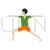 Yoga Pose I Flat Multicolor Icon