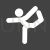 Yoga Pose II Glyph Inverted Icon