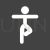 Yoga Pose III Glyph Inverted Icon