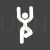 Yoga Pose IV Glyph Inverted Icon