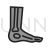 Foot X-ray Line Filled Icon - IconBunny