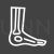 Foot X-ray Line Inverted Icon - IconBunny