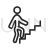 Person Climbing Stairs Line Icon