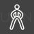 Fitness Line Inverted Icon