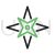Star Line Green Black Icon