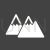 Mountains Glyph Inverted Icon