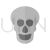 Skull X-ray Greyscale Icon - IconBunny