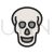 Skull X-ray Line Filled Icon - IconBunny
