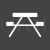 Wooden Bench Glyph Inverted Icon