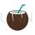 Coconut Drink Flat Multicolor Icon