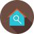 House Search Flat Shadowed Icon