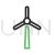 Windmill Line Green Black Icon - IconBunny