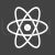 Atom Glyph Inverted Icon - IconBunny